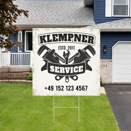 Individuelles Klempnerservice-Gartenschilder