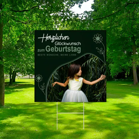 Individuelles Geburtstagsmädchen Schild für den Garten