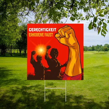 Individuelles Gerechtigkeitsprotest-Gartenschilder