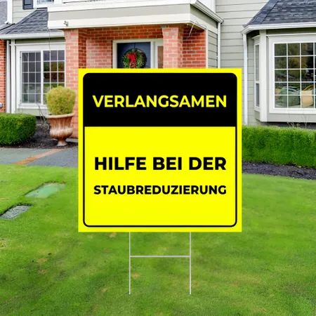 Individuelles Slow-Down-Gartenschilder