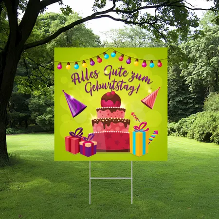 Individuelles Geburtstagsschild für den Garten