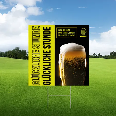 Individuelles Bierbar-Gartenschilder