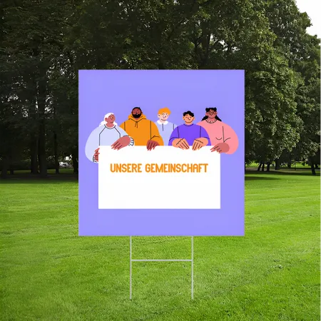 Individuelles Community-Gartenschilder