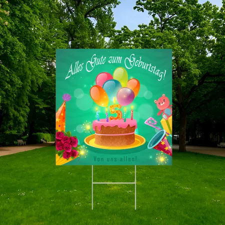 Individuelles Geburtstags-Gartenschild für Draußen