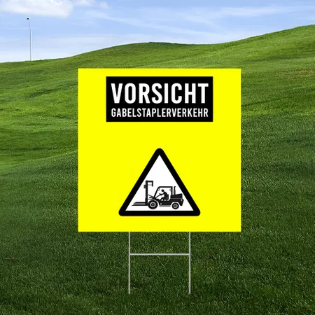 Individuelles Schild Vorsicht Garten