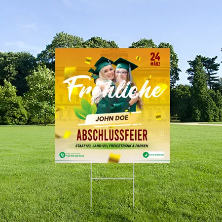 Individuelles Abschlussfeier-Gartenschilder