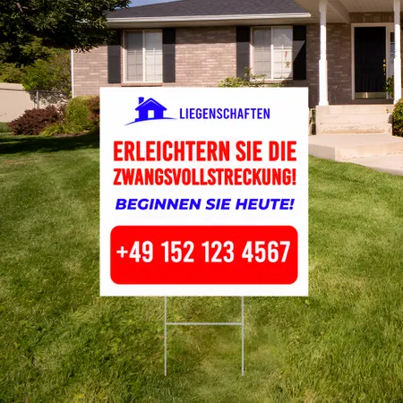 Individuelles Relieve Zwangsvollstreckung Gartenschilder