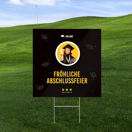 Individuelles Wunsch Nach Abschluss des Studiums Gartenschild