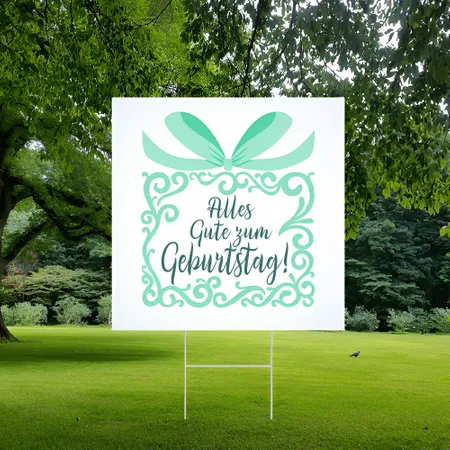 Individuelles Zweifarbiges Geburtstags-Gartenschilder