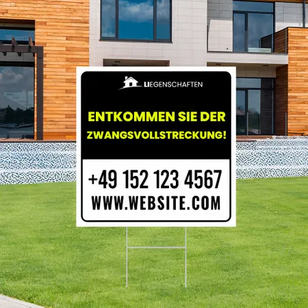 Individuelles Escape Foreclosure Gartenschild