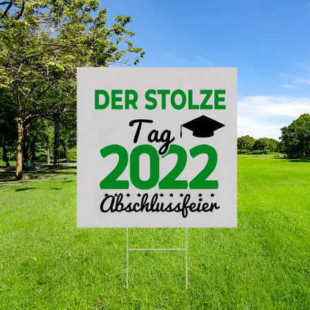 Individuelles Abschlusstag Gartenschild