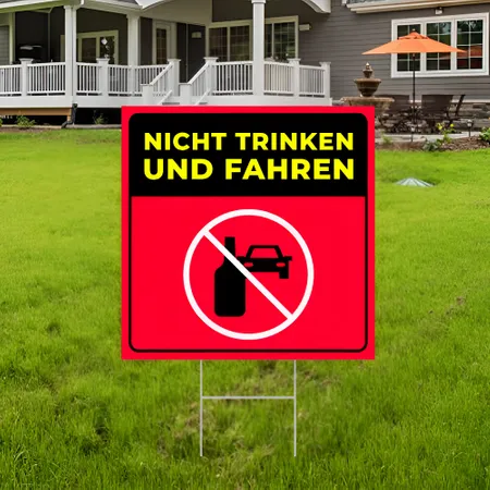 Individuelles "Drink And Drive" Gartenschilder