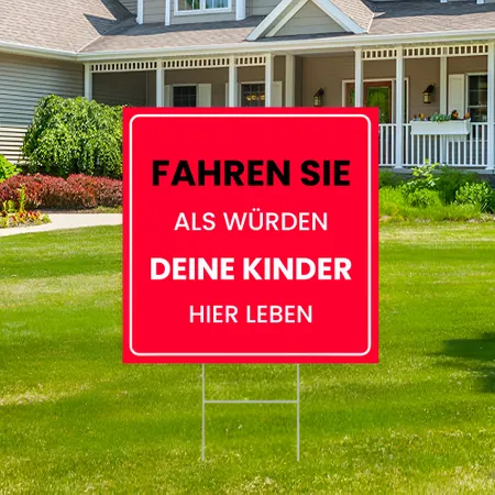 Individuelles Autofahrer-Gartenschilder