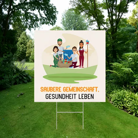 Individuelles Clean Community-Gartenschilder