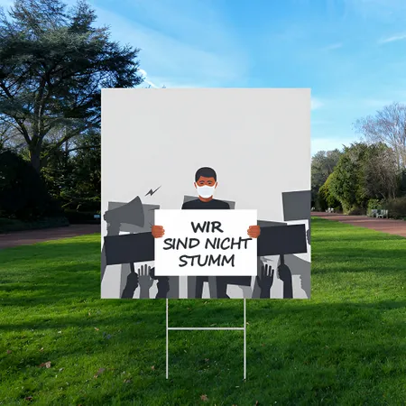 Individuelles Protestzeichen Silent Gartenschilder