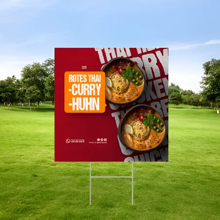 Individuelles Curry-Gartenschilder