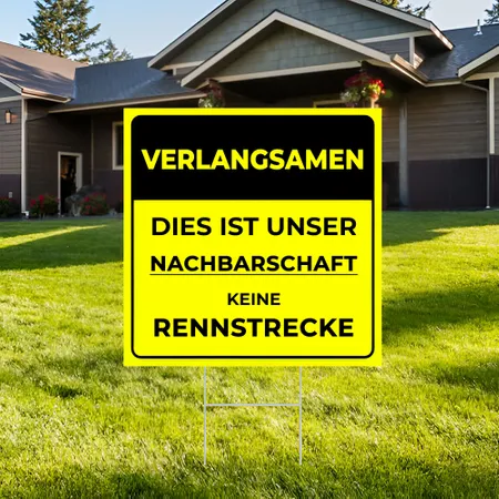 Individuelles Slow Message Gartenschilder