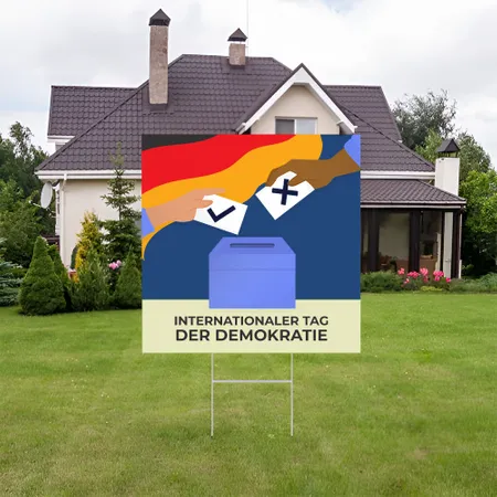 Individuelles Demokratie-Tag-Gartenschilder