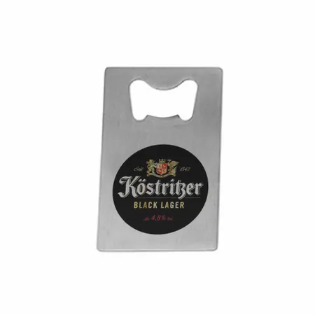 Kartenförmiger Flaschenöffner-Schlüsselanhänger Kartenförmiger Flaschenöffner-Schlüsselanhänger - Imprint Now - DE