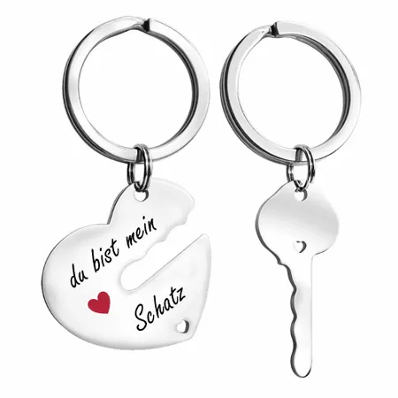 Metall-Schlüsselanhänger für Paare Metall-Schlüsselanhänger für Paare - Imprint Now - DE