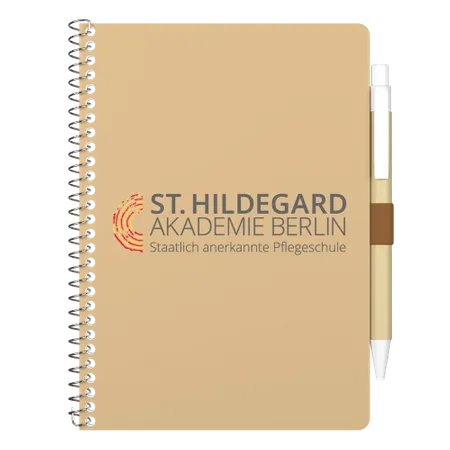 Spiral-Notizbuch mit Kugelschreiber