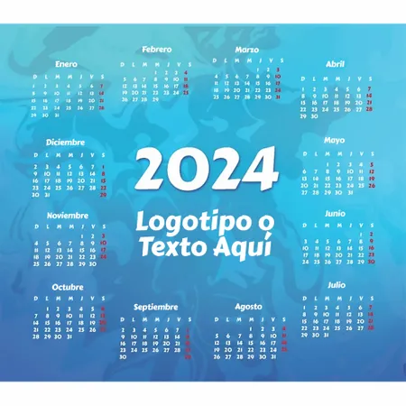 Alfombrilla de Ratón Calendario Azul Claro - Imprint Now - ES