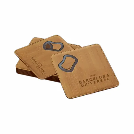 Posavasos Abrebotellas de Cuero - Imprint Now - ES