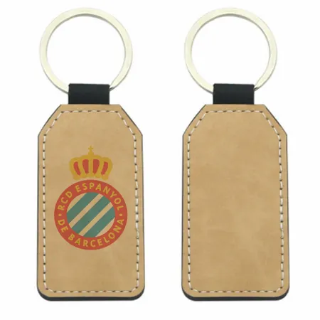 Llavero de Piel con Etiqueta a Todo Color