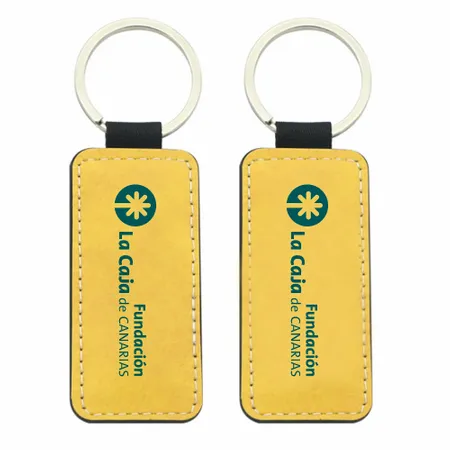 Llavero de Cuero Rectangular a Todo Color