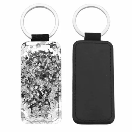 Llavero de Cuero Rectangular Curvado