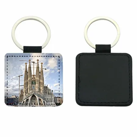 Llavero de Cuero Cuadrado