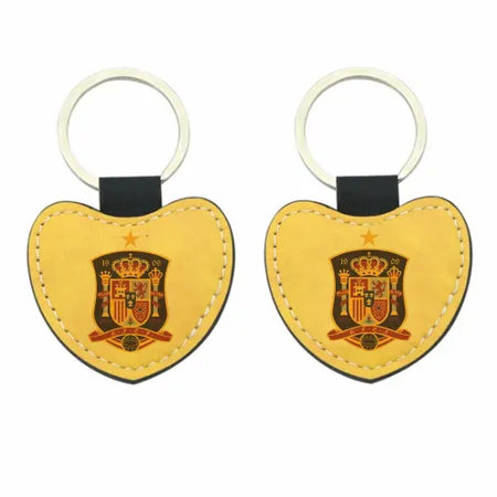 Llavero de Cuero Corazón a Todo Color