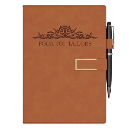 Leren Notitieboek met Pen