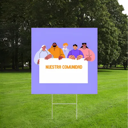 Cartel de Jardín Comunitario Personalizado