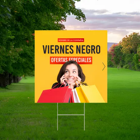 Cartel de Jardín Personalizado de Black Friday