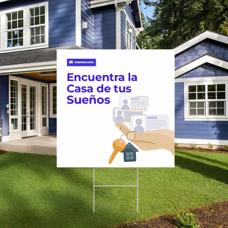 Cartel de Jardin Personalizado de la Casa de Sus Sueños