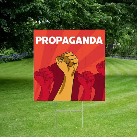 Individuelles Propaganda-Gartenschild