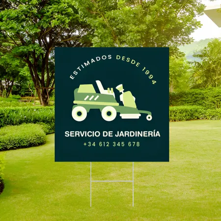 Cartel de Cuidado del Césped