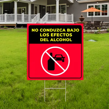 Cartel de Jardin Tráfico Personalizada para Conducir Bajo los Efectos del Alcohol