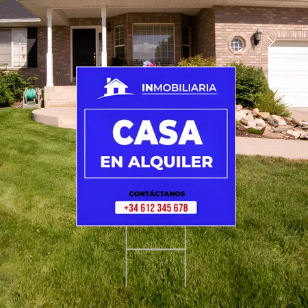 Cartel de Jardin Arrendamiento Personalizado