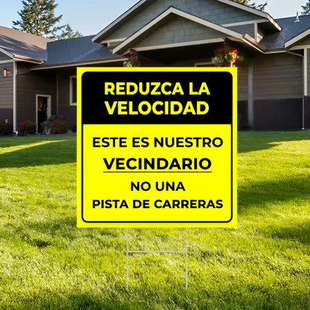 Cartel de Jardin Mensaje Lento Personalizado