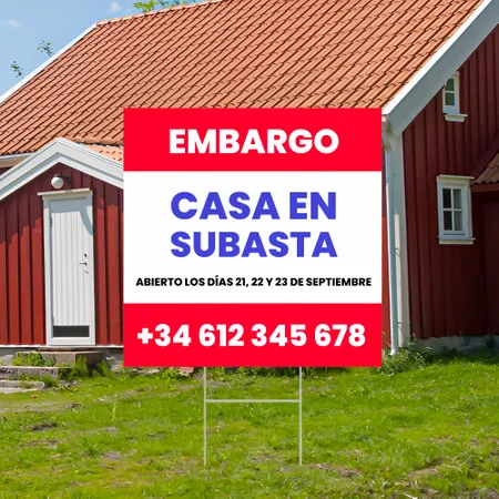 Cartel de Subasta de Casa Personalizado