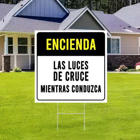 Cartel de Jardin Tráfico Personalizada con Mensaje de Encendido