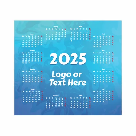 Light Blue Calendar Mouse Pad Light Blue Calendar Mouse Pad - Custom Tees Today