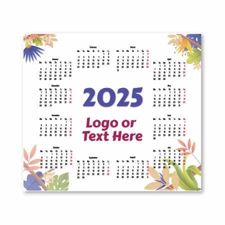 Floral Mouse Pad with Calendar Floral Mouse Pad with Calendar - Custom Tees Today