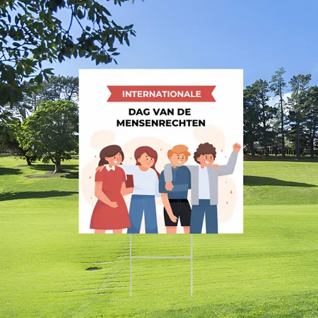Gepersonaliseerde Mensenrechten Dag Tuinbord