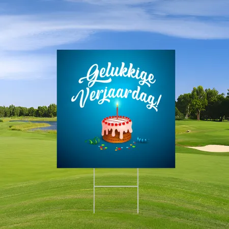 Gepersonaliseerde Eenvoudige Verjaardag Tuinbord