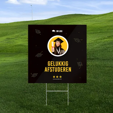 Gepersonaliseerd Wensen Afstuderen Scholar Tuinbord