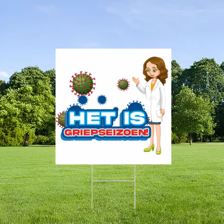 Gepersonaliseerde Griep Waarschuwingsbord