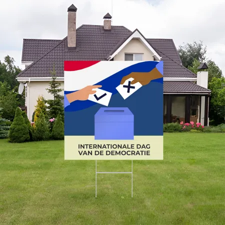 Gepersonaliseerde Democracy Day Tuinbord